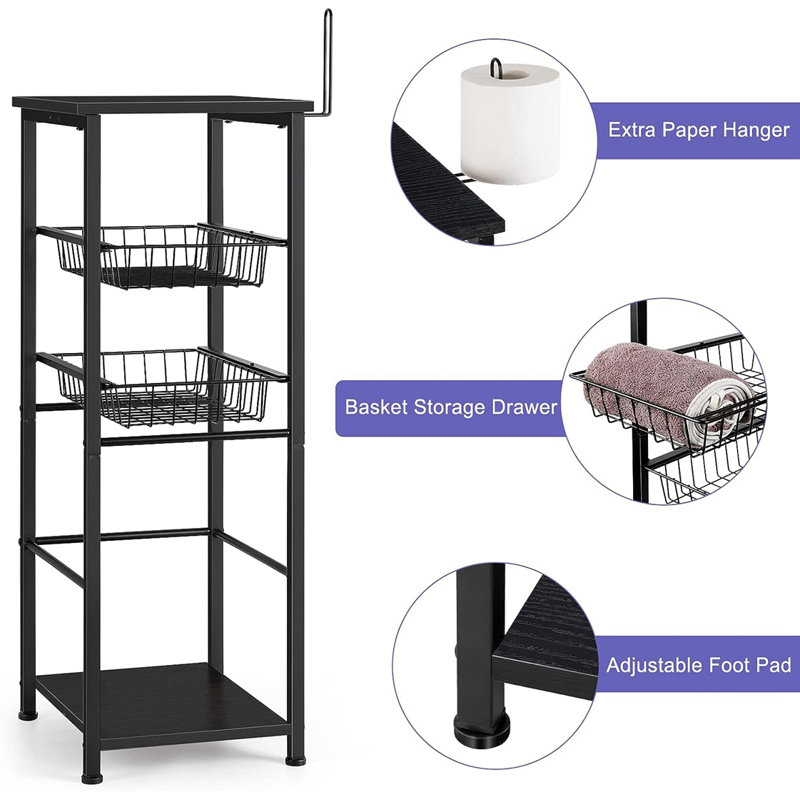 17 Stories Metal Freestanding Bathroom Shelves Wayfair